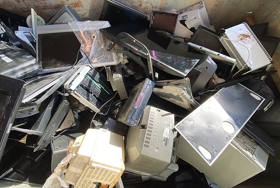 Many computers ready for refurbishment and reuse